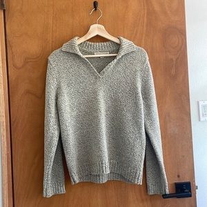 Taupe crop crew neck sweater